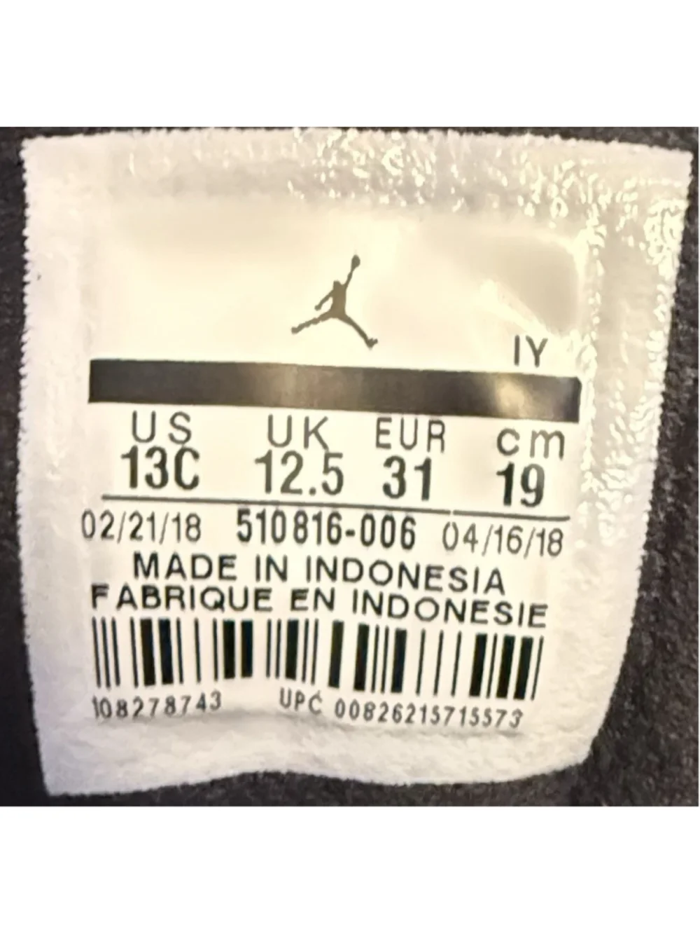 Nike Air Jordan 12 Retro Black Pink Basketball Shoes 510816 006 Kids Size 13C